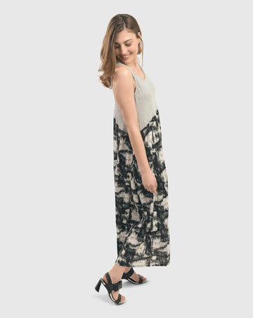 alembika-marble-crinkle-tank-maxi-kleid-schwarz image 6