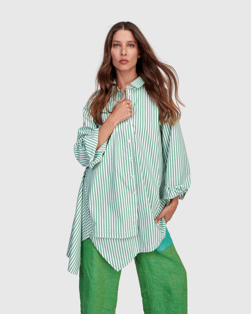 alembika-julep-tunika-shirt-gr-n-wei-streifen image 1