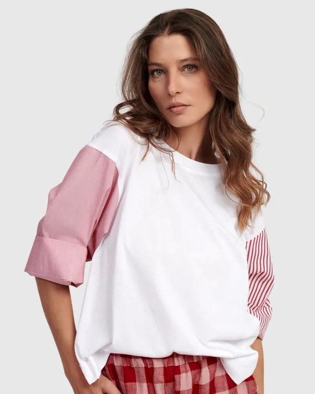 alembika-picnic-pullover-tee-bluse-rot-streifen image 1