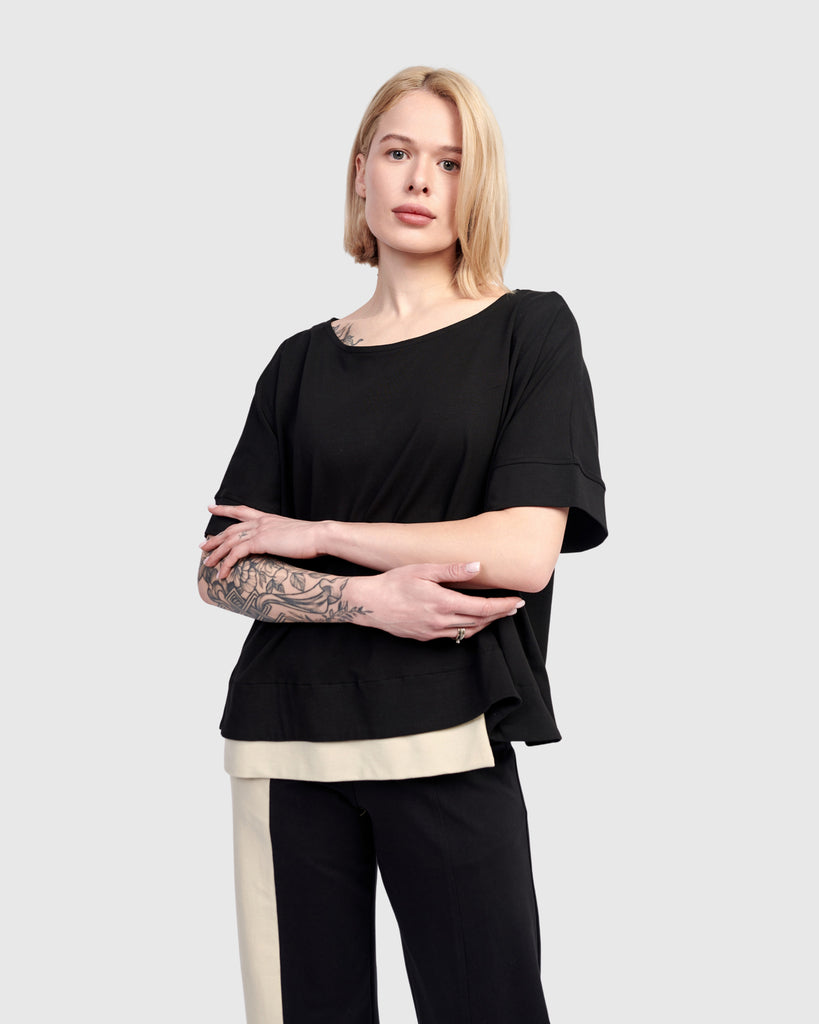 alembika-madeline-tee-schwarz-boxy image 1
