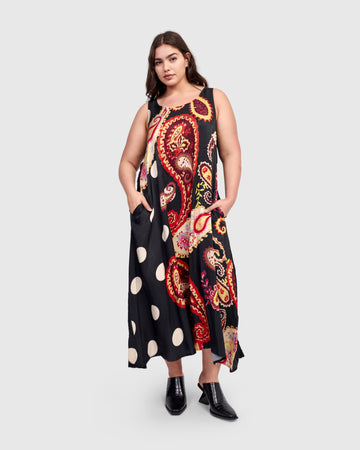 alembika-speakeasy-rmelloses-kleid-fiesta-damen-maxikleid image 4