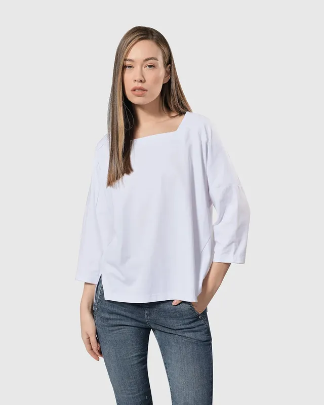 alembika-hip-to-be-square-top-white-baumwoll-shirt image 1