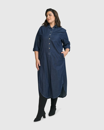 alembika-joie-collared-kleid-denim-jeanskleid image 5