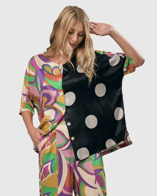 alembika-festival-dot-knopfbluse-multi image 1