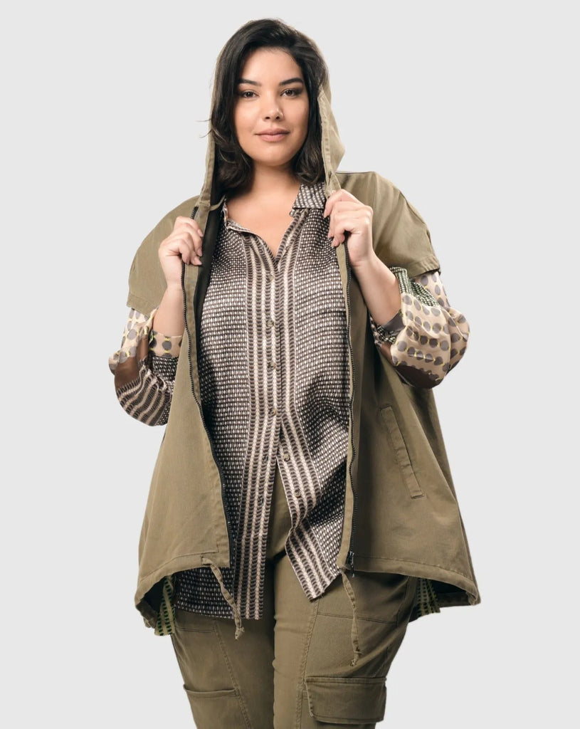 alembika-soft-twill-drawstring-weste-khaki image 1
