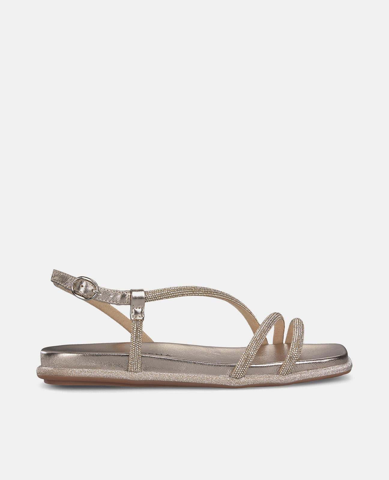 alma-en-pena-glitter-flat-sandale-bronze-eckig-0-5-cm image 1