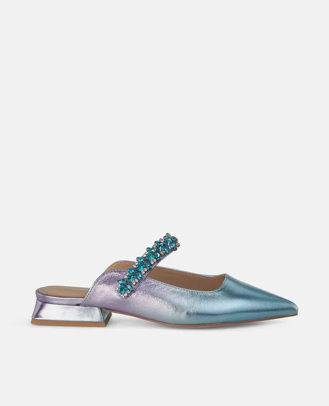 alma-en-pena-ballerinas-leder-blau-strassriemen-2-cm image 1