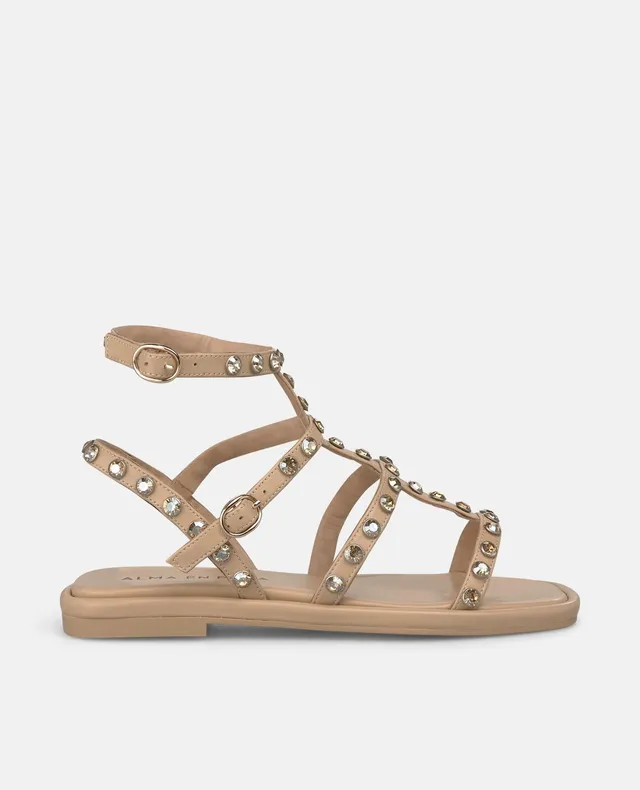 alma-en-pena-griechische-flatsandalette-nieten-1-cm-arena image 1