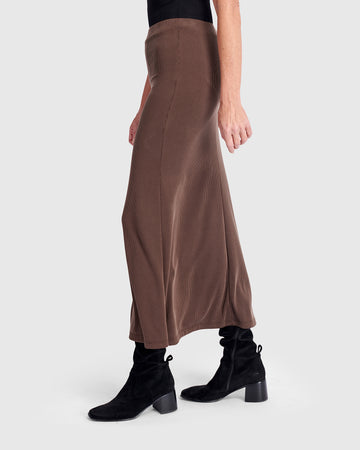 alembika-essential-cupro-bleistiftrock-maxi-rock-in-coffee image 4