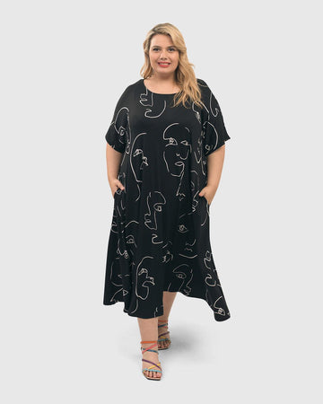 alembika-ayla-trapeze-midi-kleid-faces image 7