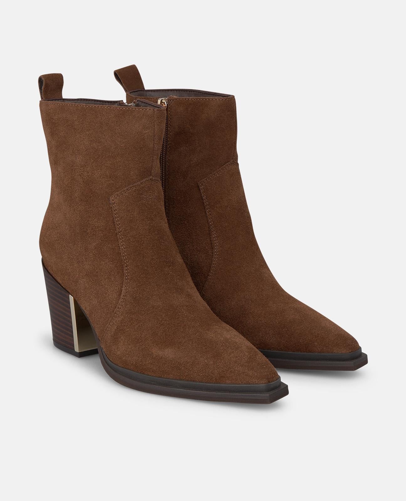 alma-en-pena-leder-stiefelette-camel-stickerei-7-cm-blockabsatz image 2