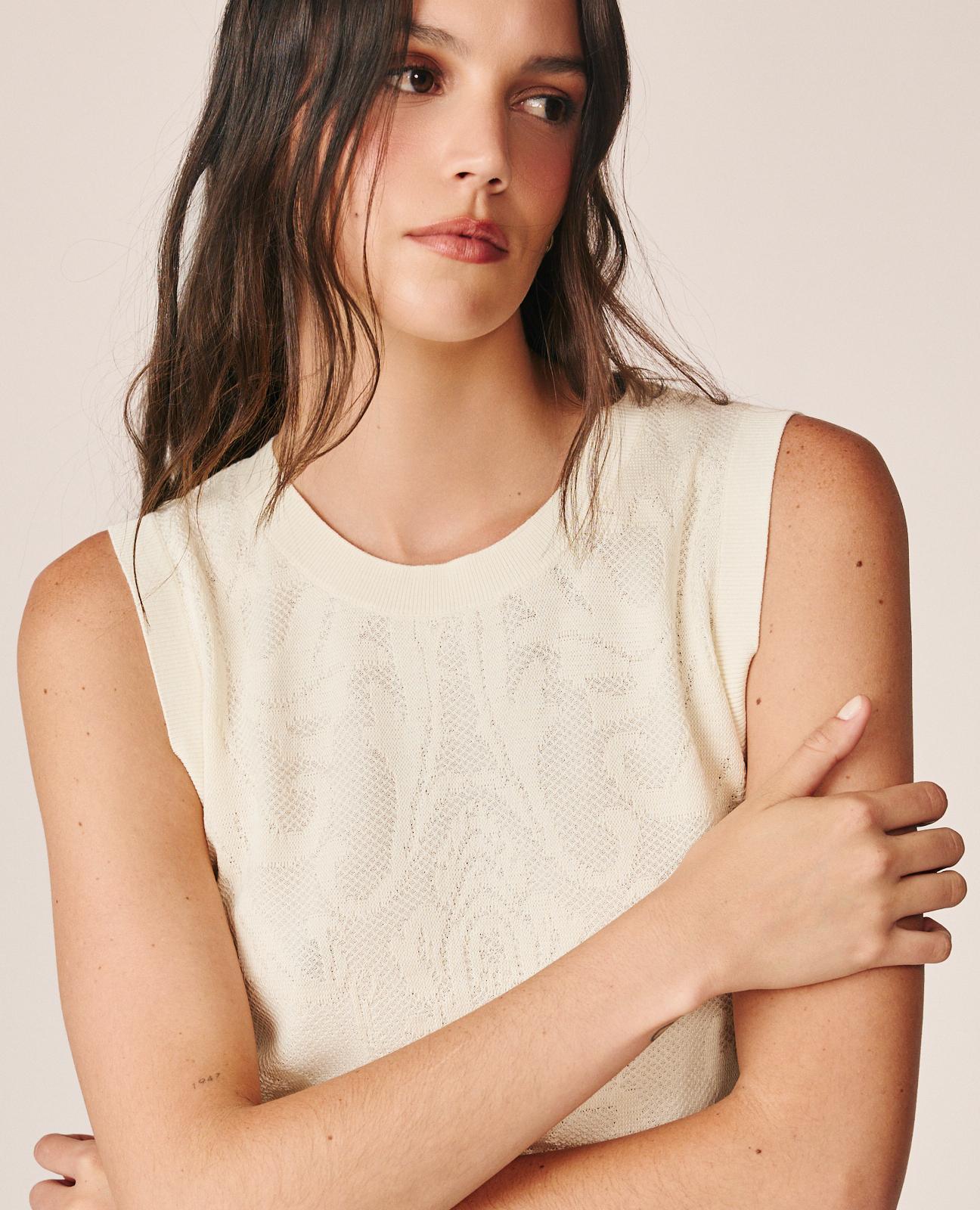 alma-en-pena-top-jacquard-arabesques-top-wei-strukturstrick image 3