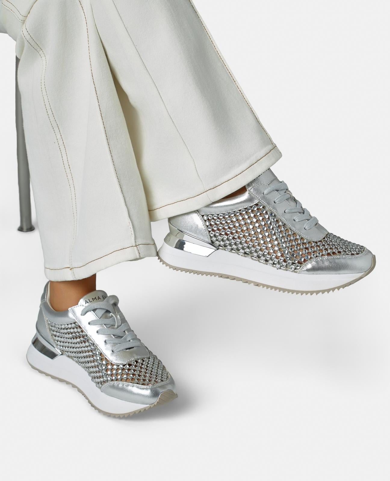 alma-en-pena-sports-platform-damen-sneaker-silber-metallic-mit-4-5-cm-plateau image 5