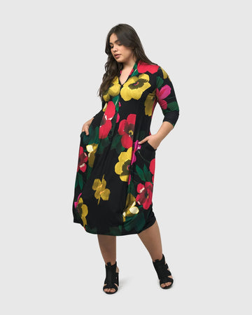 alembika-valencia-cocoon-kleid-garden-floral-jersey-langarm image 6