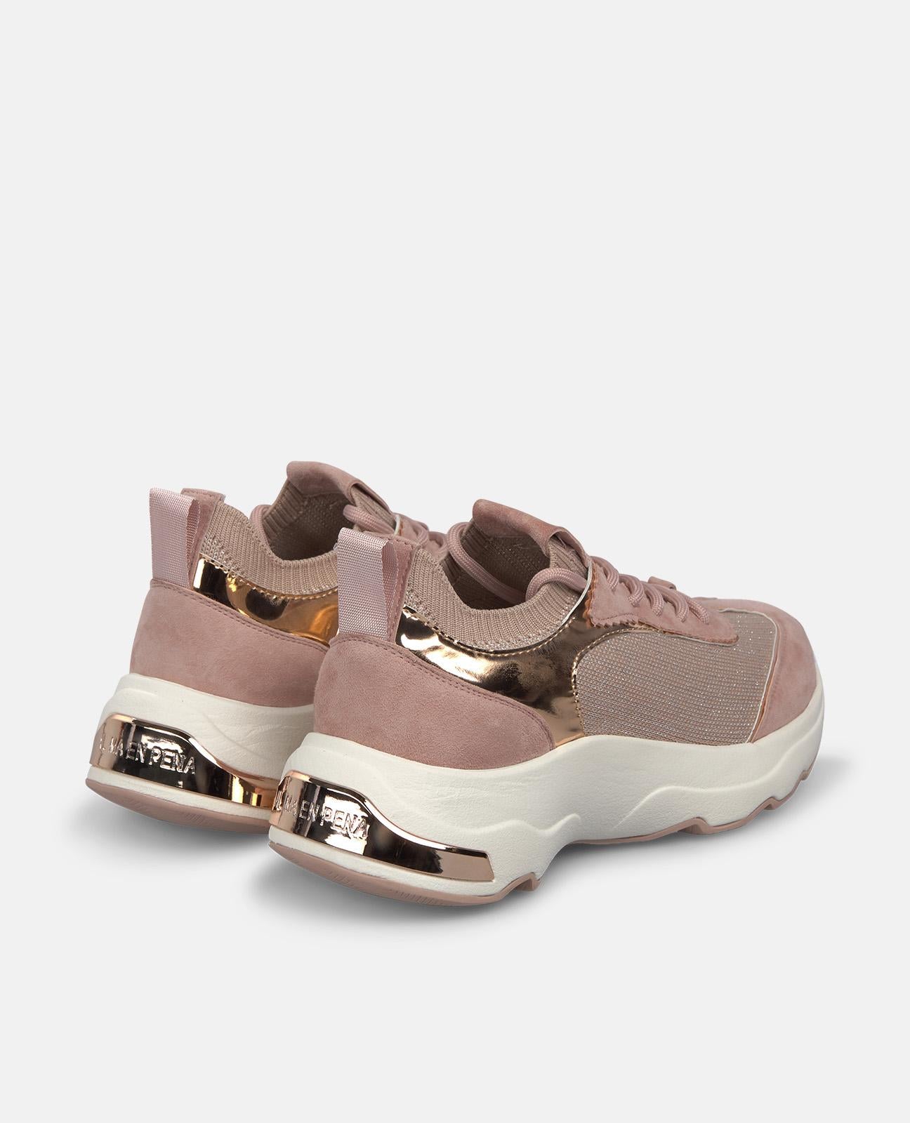 alma-en-pena-sportschuhe-rosa-metallic-schn-rung-4-5-cm-plateau image 3