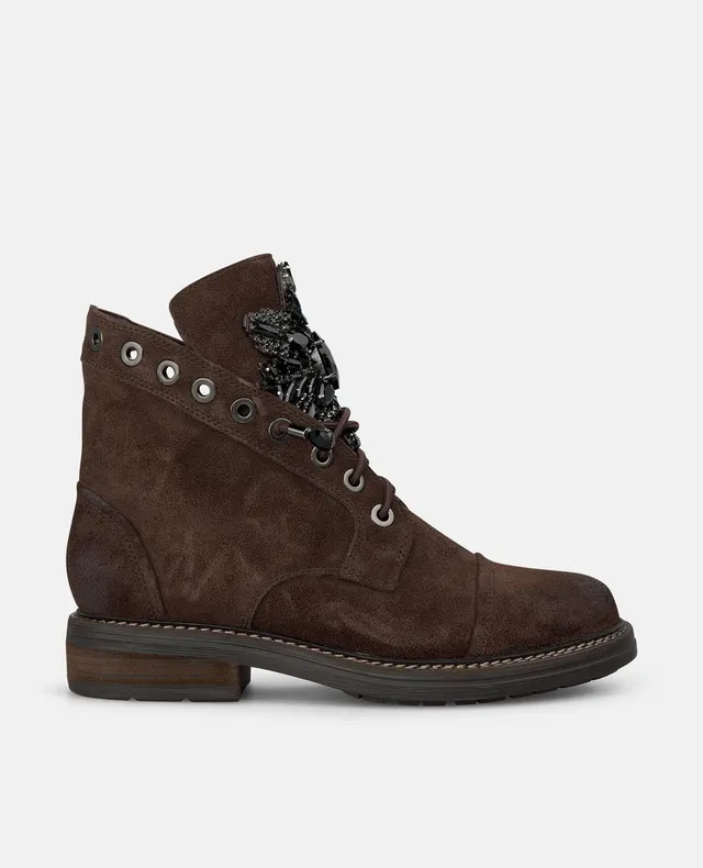 alma-en-pena-military-schn-rboots-braun-veloursleder-3-cm-absatz image 1
