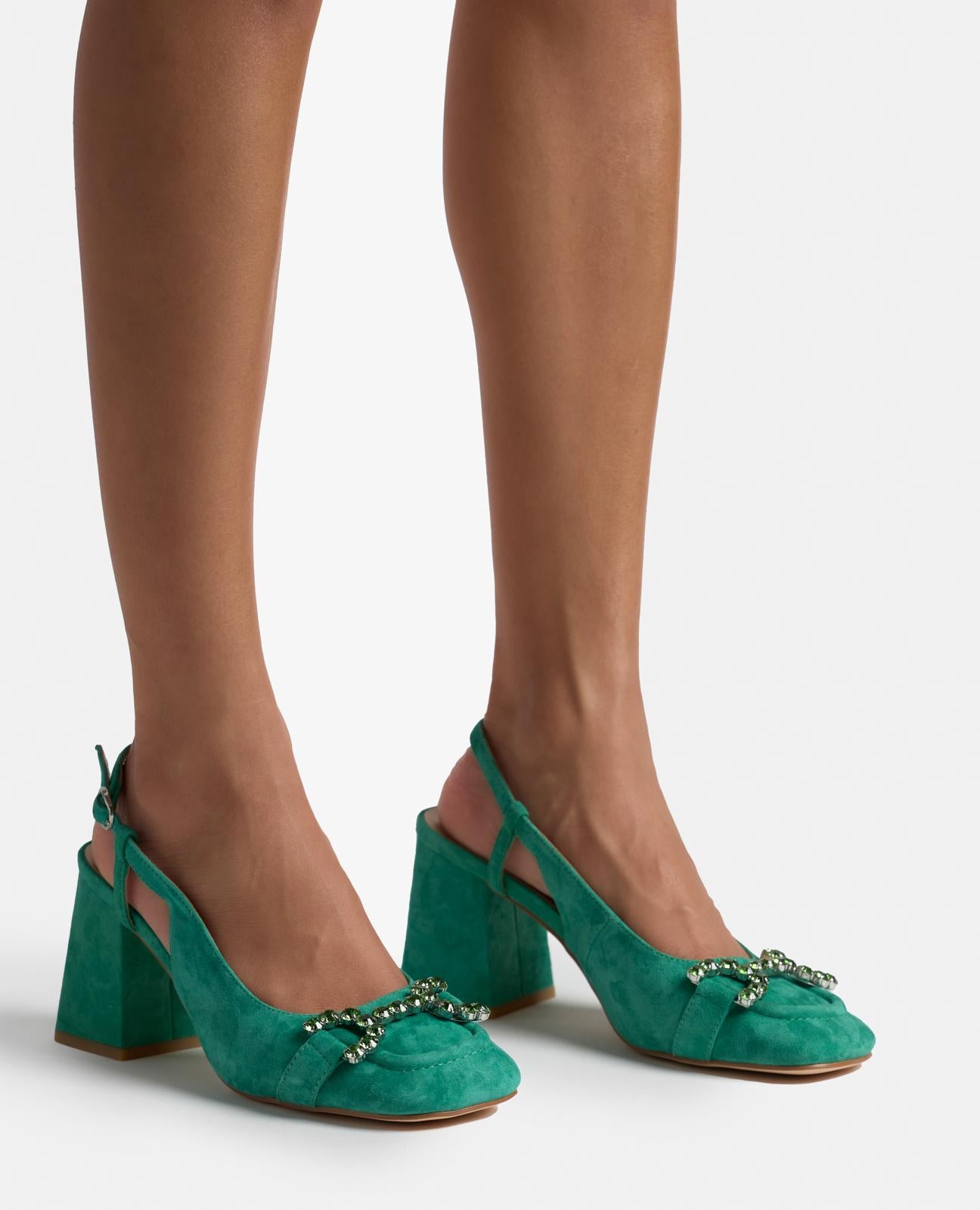 alma-en-pena-riemchen-pumps-mit-steigb-gel-gr-ne-heels-7-5-cm-mit-schnalle image 4