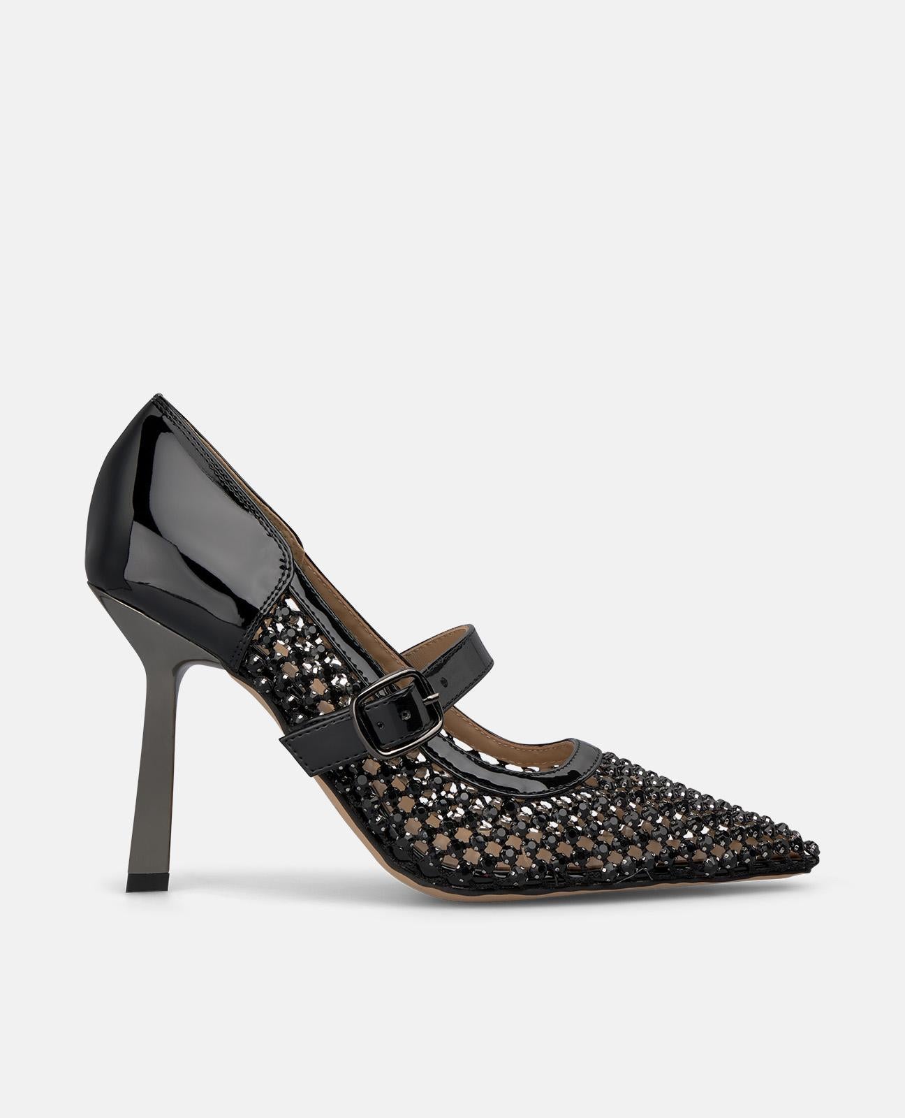 alma-en-pena-mesh-pumps-damen-high-heels-schwarz-mit-strass-und-10-cm-absatz image 1