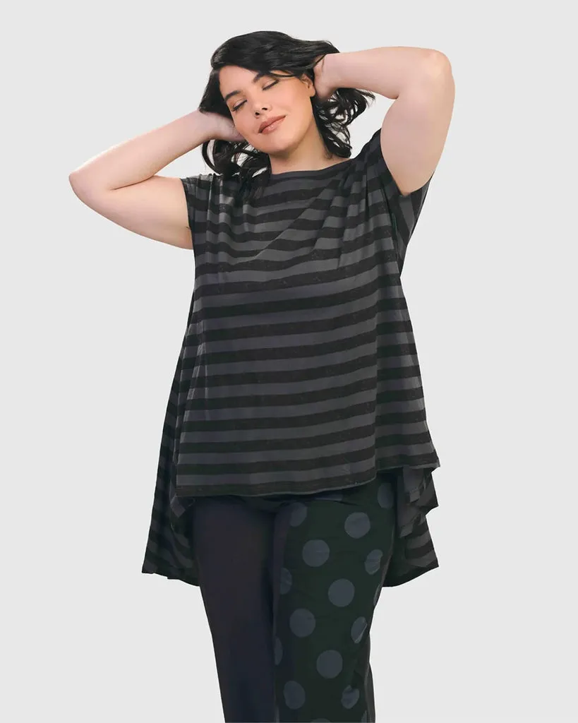 alembika-urban-hi-lo-top-stripe-baumwoll-top-mit-taschen image 1