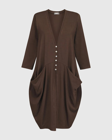 alembika-essential-draped-cocoon-jacke-coffee image 8