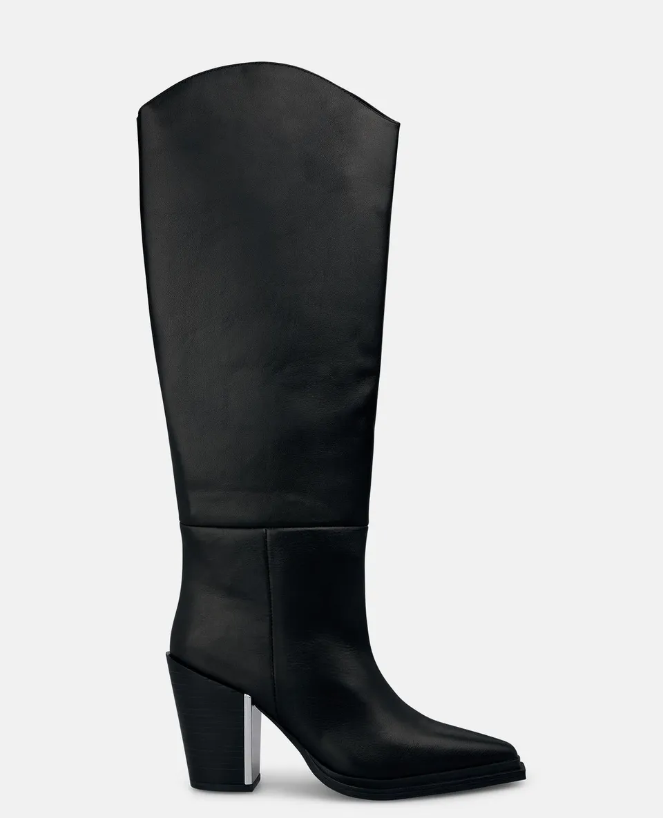 alma-en-pena-high-top-leather-boots-stiefel-schwarz image 1