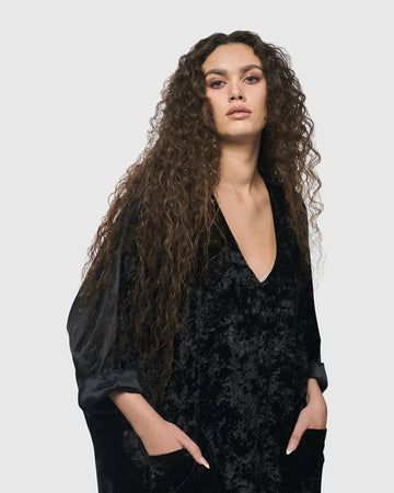 alembika-saturnalia-ad133b-samt-muumuu-kleid-schwarz image 3