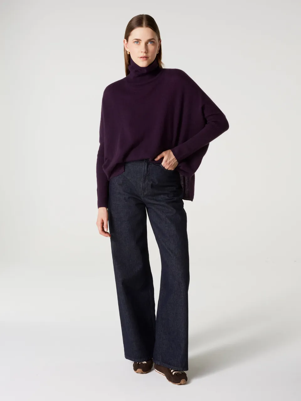 absolut-clara-pullover-poncho-rollkragen-kaschmir-damen image 1