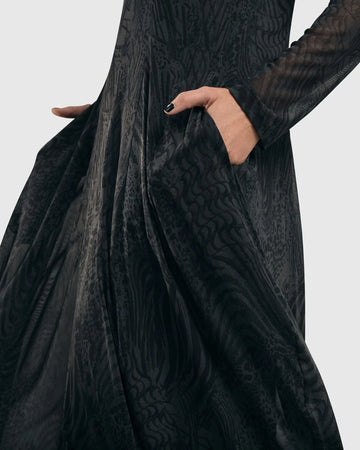 alembika-soft-chiffon-cocoon-dress-pewter-damen-kleid image 5