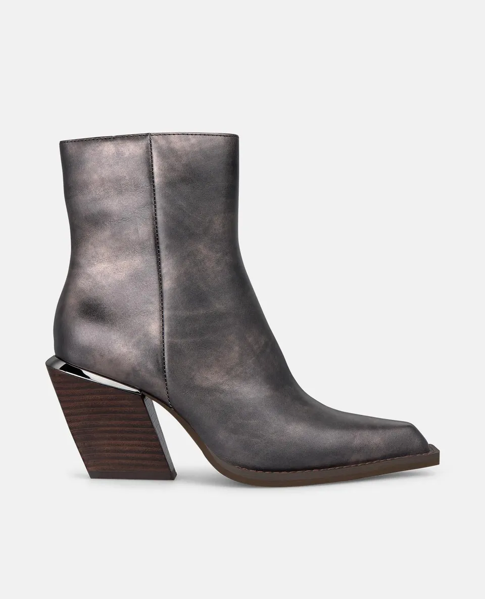 alma-en-pena-metallic-leder-stiefeletten-silber-8-cm image 1