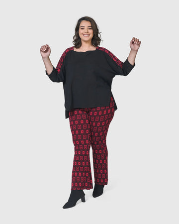 alembika-dynamite-days-boxy-top-red-karree-ausschnitt-shirt image 3