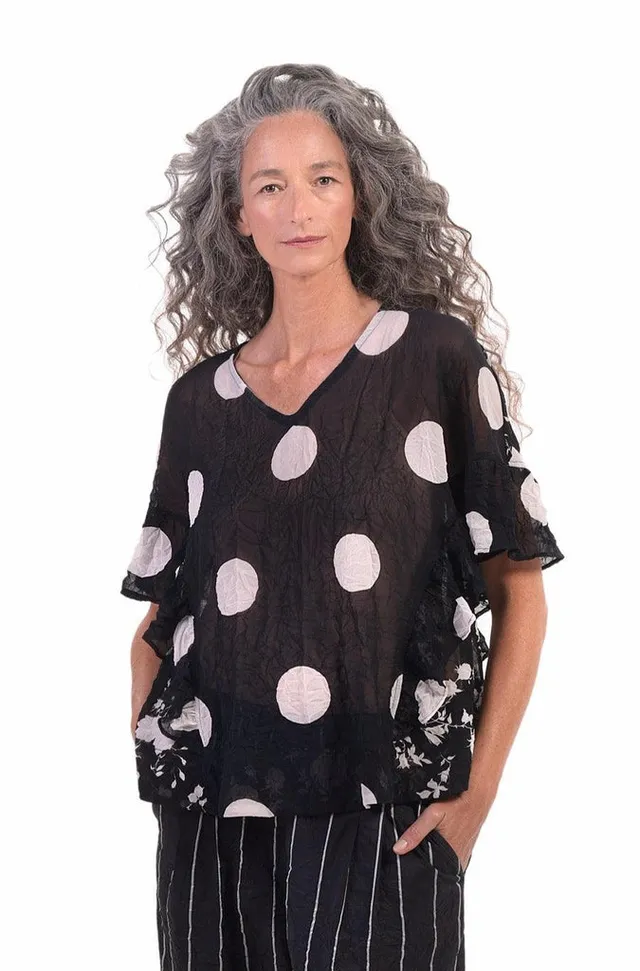 alembika-dot-floral-st321c-chiffon-top-punkte-blumen image 1