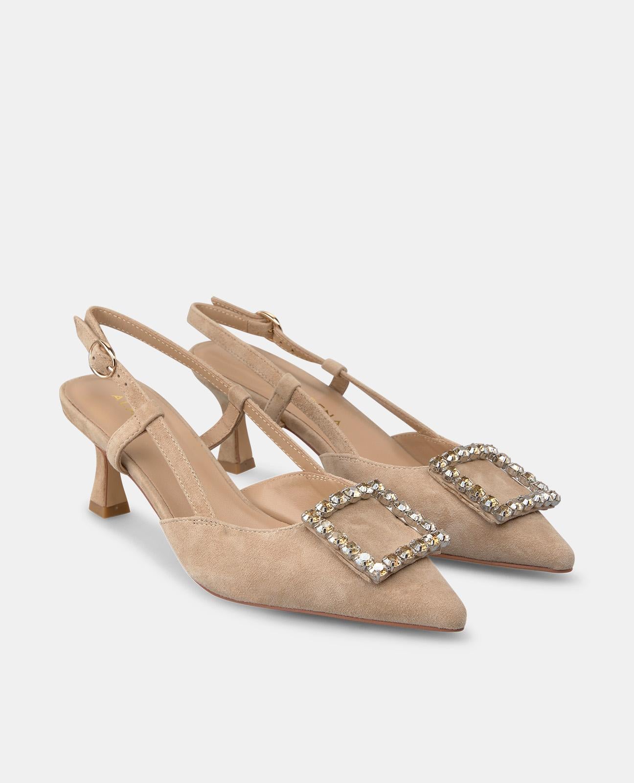alma-en-pena-slingback-pumps-arena-6-cm-mit-strass-und-schnalle image 2