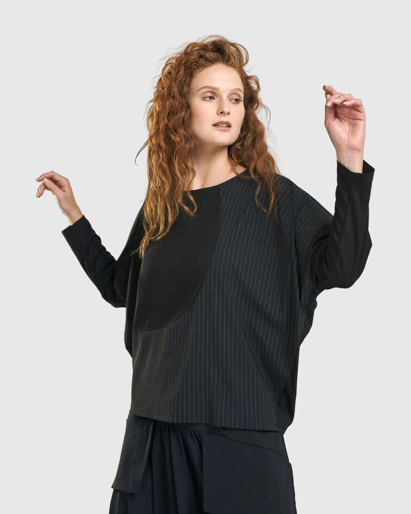 alembika-audrey-relaxed-top-pinstripes image 1