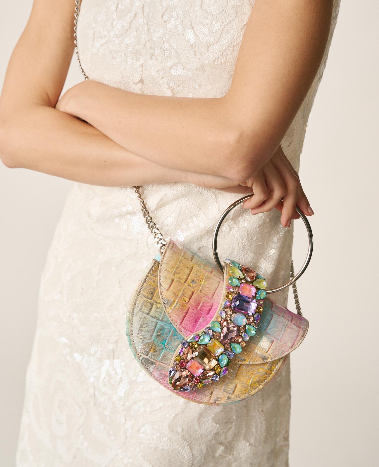 alma-en-pena-snake-shoulder-bag-halbmond-handtasche-leder-multicolor image 2