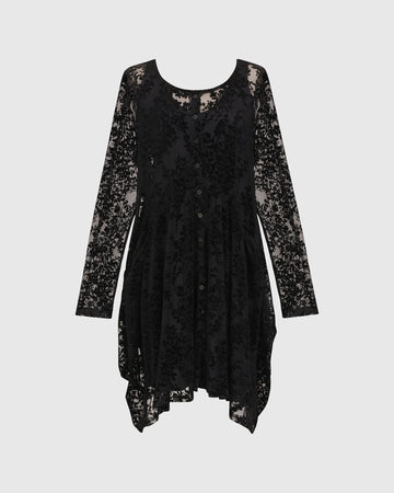 alembika-racey-lacey-button-down-tunika-lace-schwarz image 7