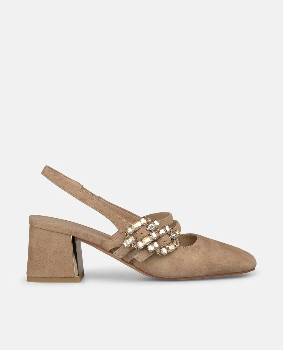 alma-en-pena-double-strap-slip-on-schuh-mit-strass-schnalle-5-5-cm-arena image 1