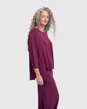 alembika-essential-boxy-top-damen-top-in-sangria image 4