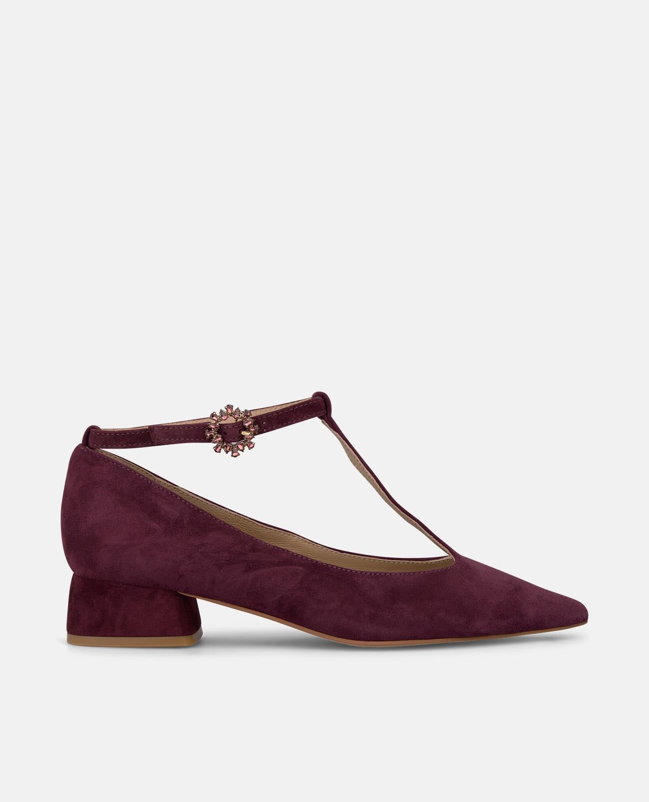 alma-en-pena-lack-pumps-bordeaux-mit-schnalle-3-5-cm image 1