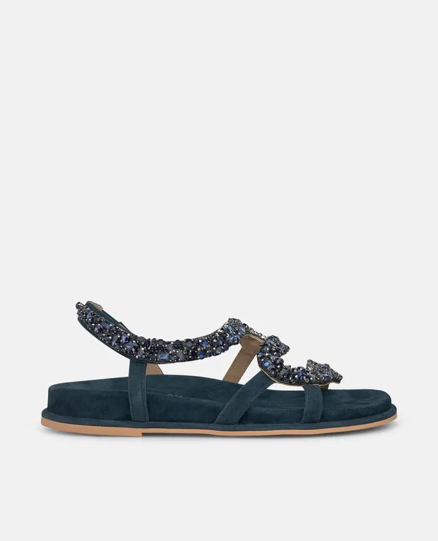 alma-en-pena-flat-sandal-snake-flachsandale-blau-2-5-cm-plateau image 1