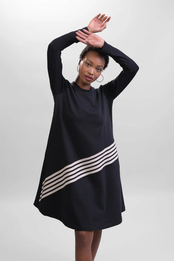 alembika-urban-muse-a-linie-kleid-streifen image 4