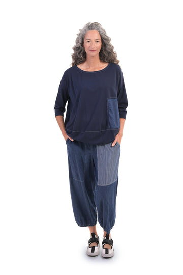 alembika-chi-denim-patch-top-damen-oberteil-blau-wei image 5