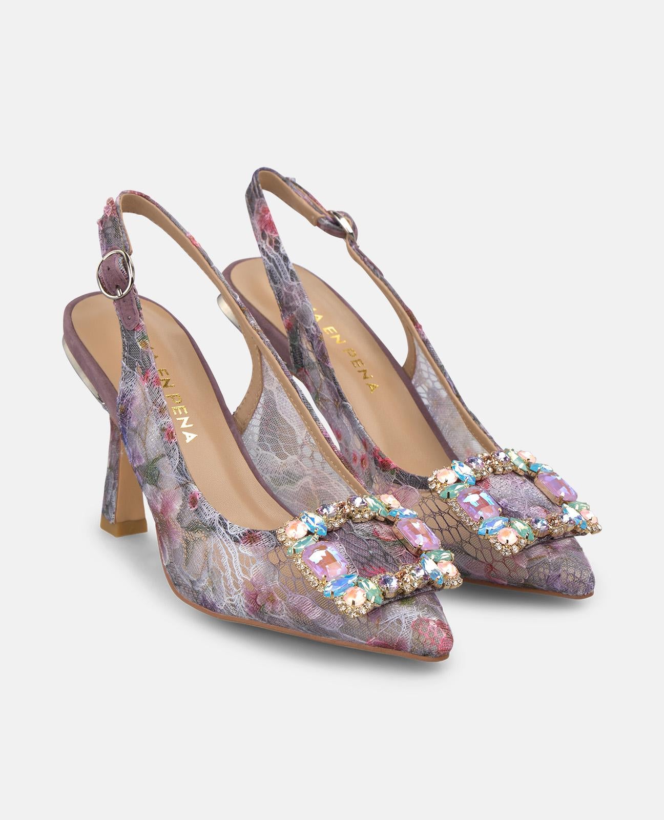 alma-en-pena-high-heel-pumps-mit-schmuck-schnalle-in-violett-9-cm image 2