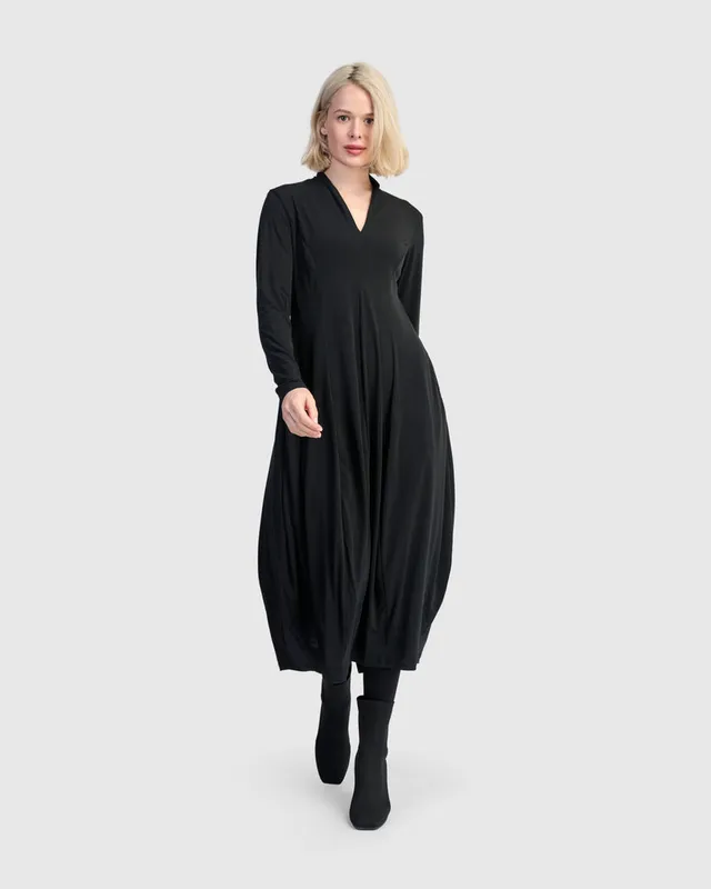 alembika-essential-slinky-cocoon-kleid-schwarz image 1