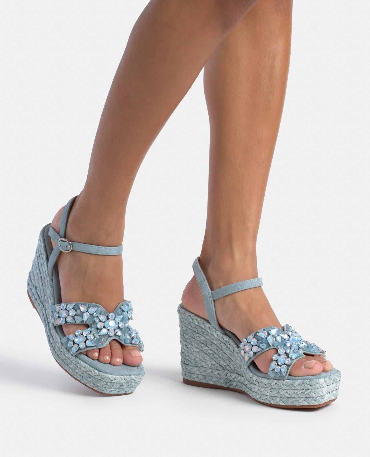 alma-en-pena-wedge-sandale-mit-strassriemen-blau-9-8-cm image 4