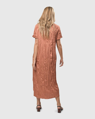 alembika-crinkle-maxi-shirtdress-coral-hemdblusenkleid image 6