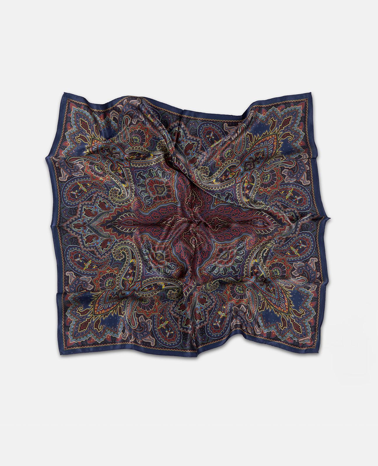 alma-en-pena-bandana-tuch-quadratisch-mit-symmetrischem-print-blau image 3