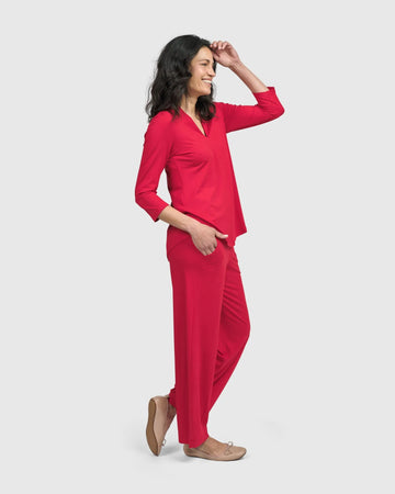 alembika-essential-flow-pants-red-rose-damen-hose-mit-dehnbund image 6