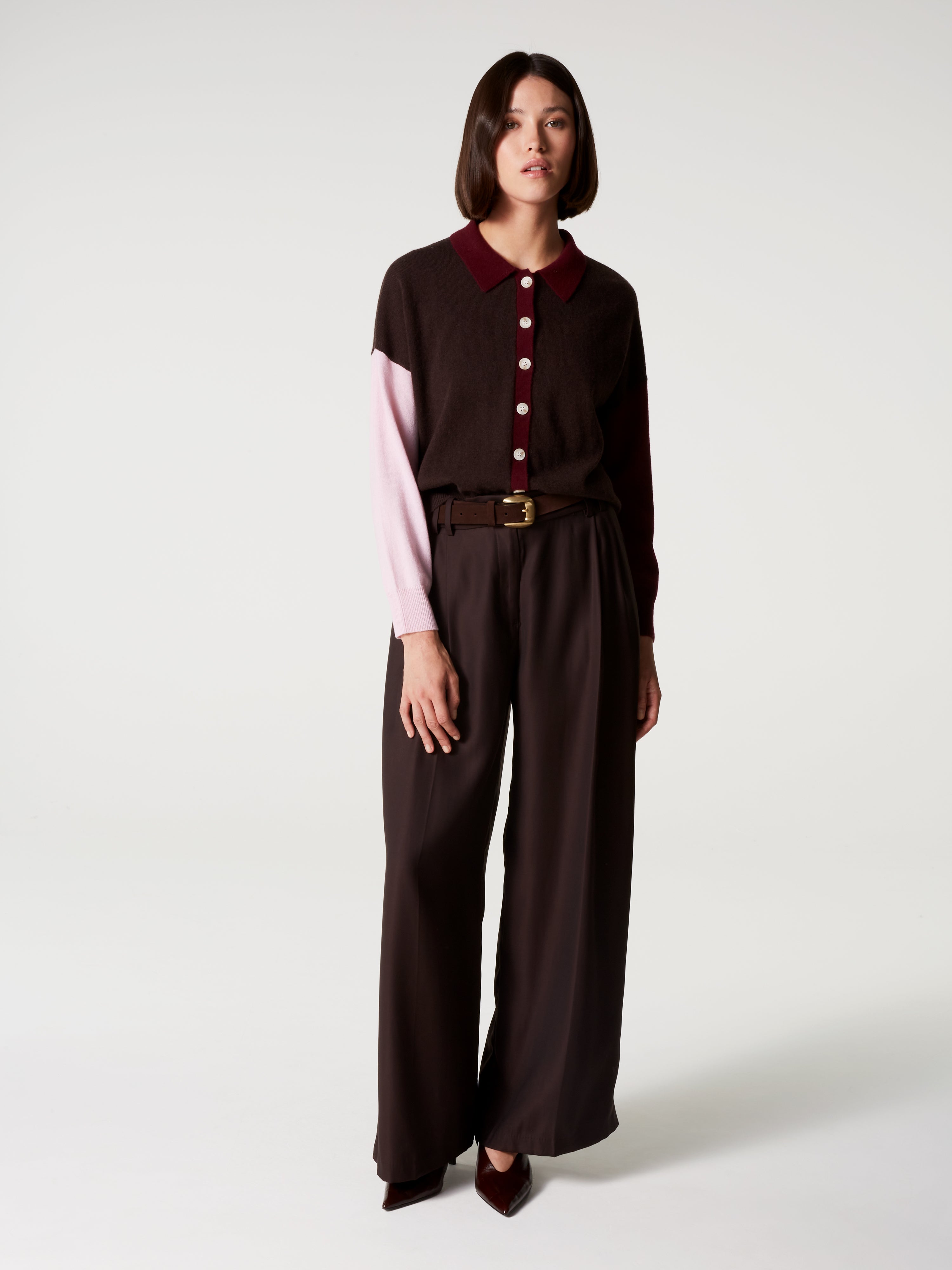 absolut-majura-fancy-kaschmir-polo-hemd-damen-bicolor-braun image 5