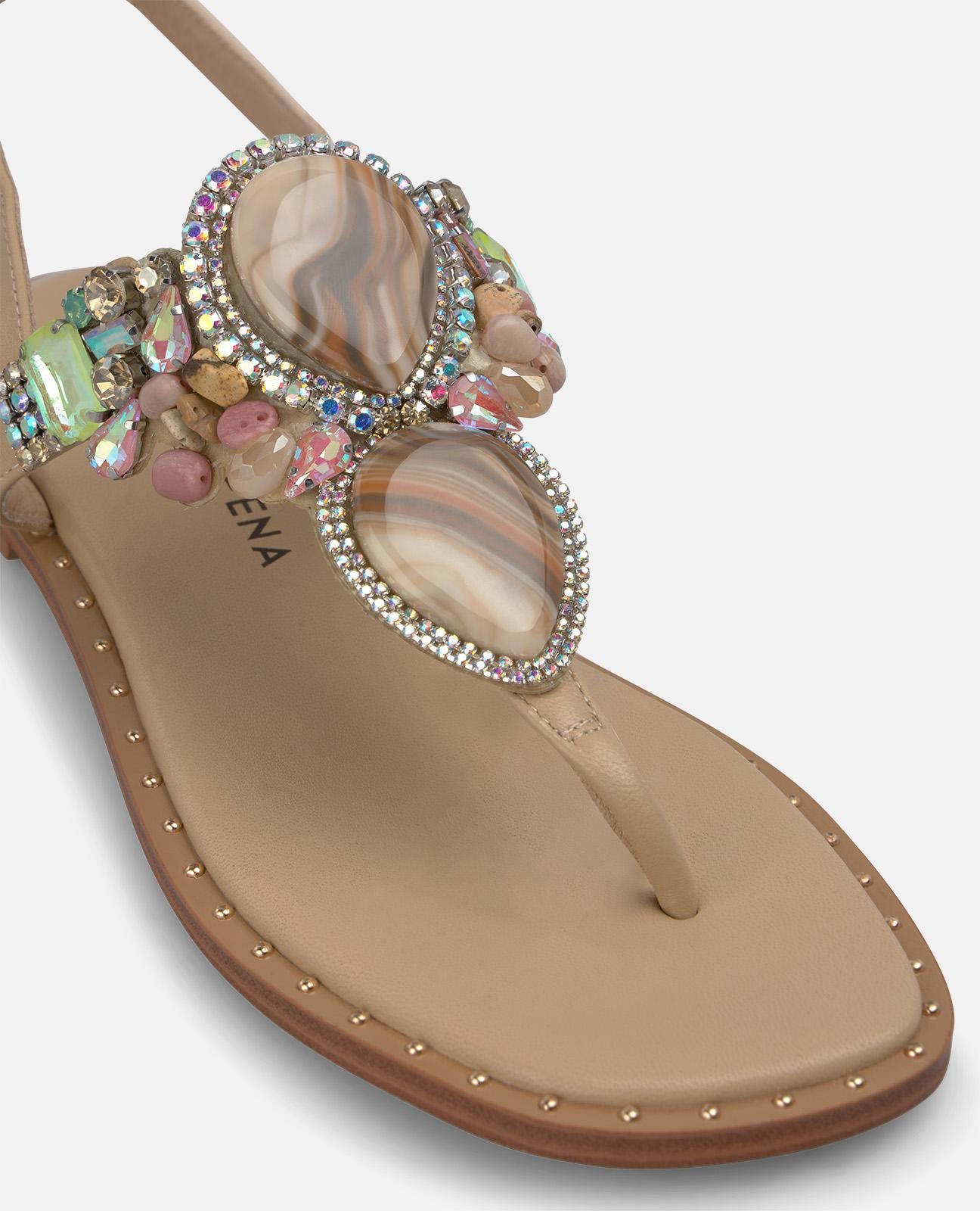alma-en-pena-flache-sandalen-nappa-strass-arena image 4