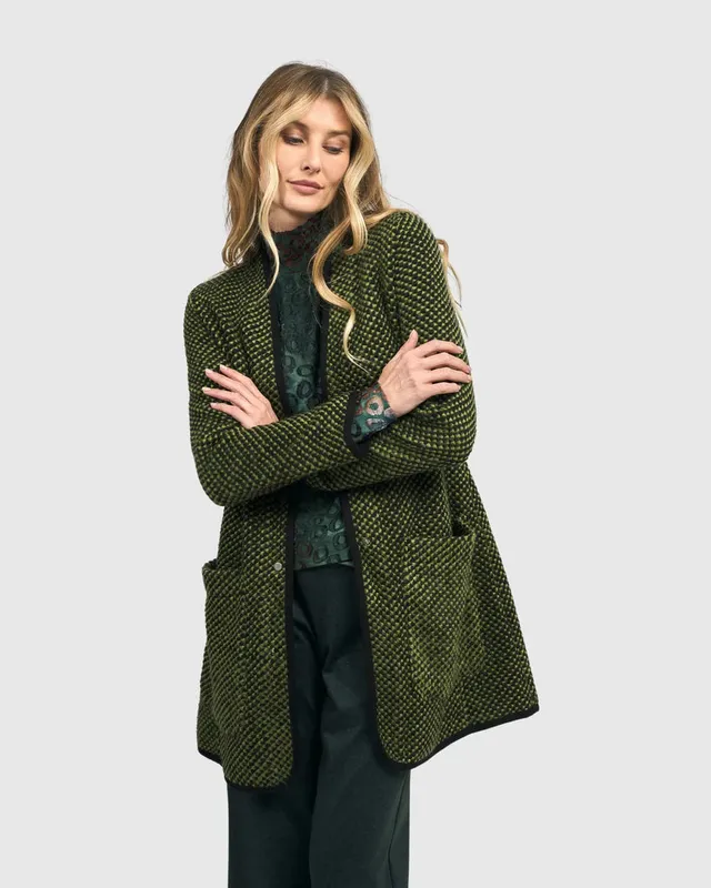 alembika-library-jacket-green-strickjacke image 1